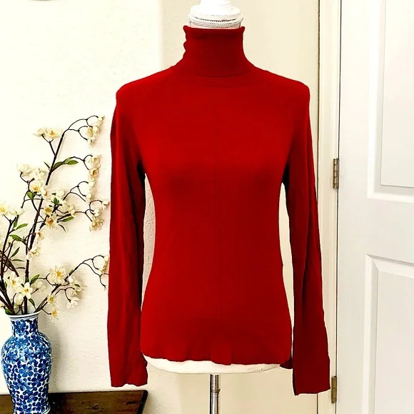 ZARA Seidel Jumper Red Turtleneck Sweater - Picture 4 of 15